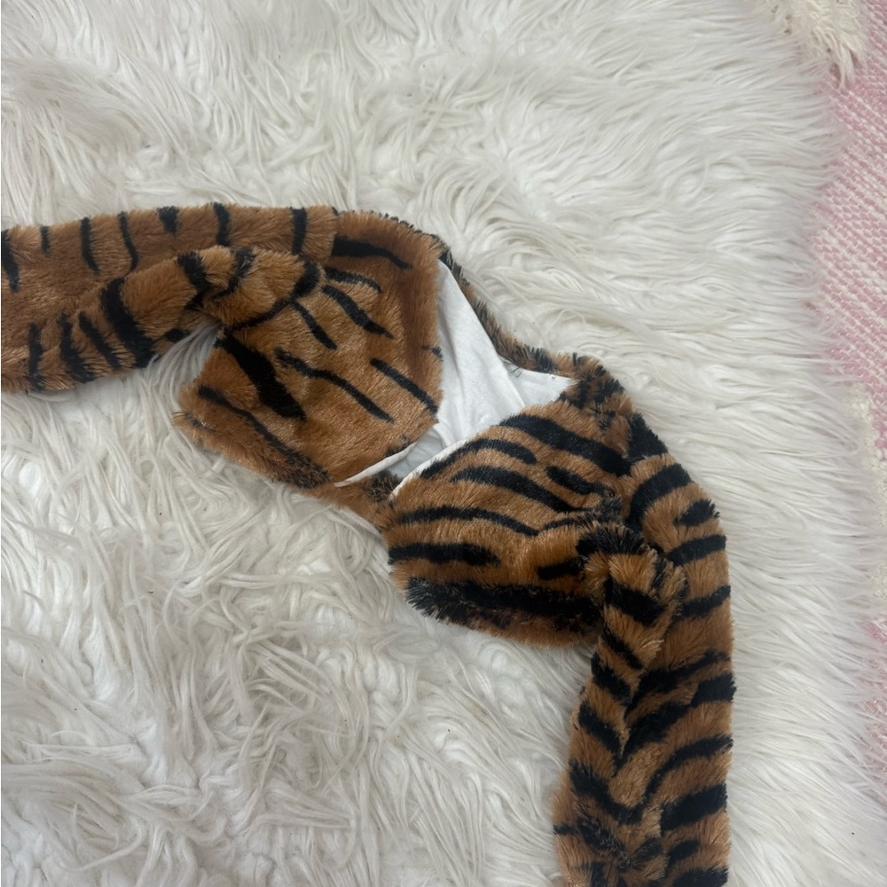 Brown and Black Tiger Print Scarf